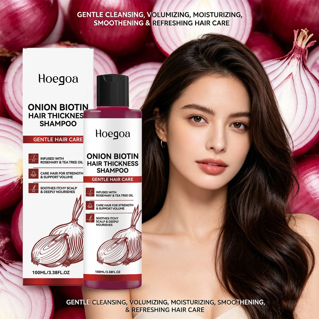 Onion Biotin Volumizing Shampoo for Hair Growth and Scalp Health