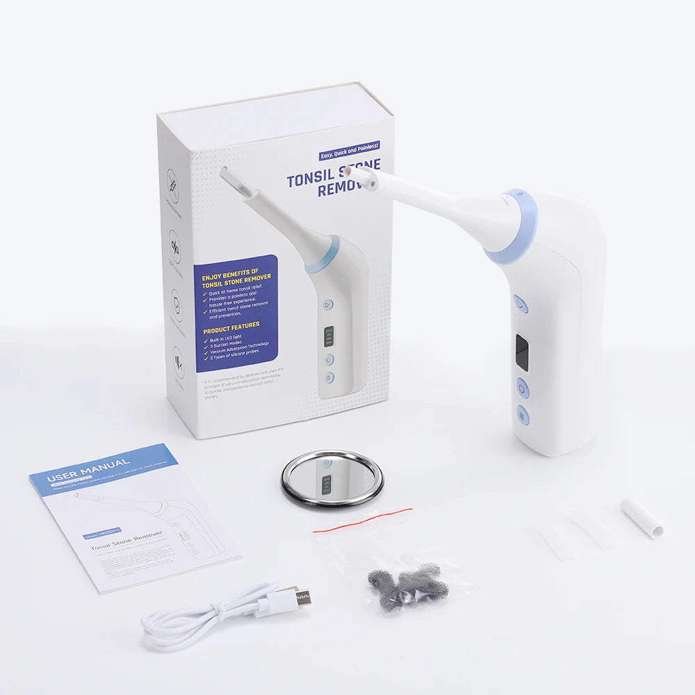 Electric Tonsil Stone Remover with LED Light - 12