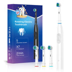 Rechargeable Rotating Electric Toothbrush with 4 Replacement Heads