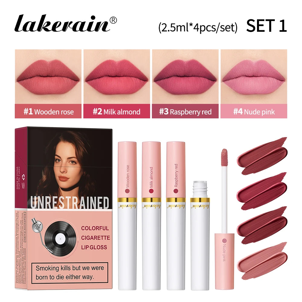 4-Piece Velvet Matte Lipstick Set Waterproof Long-Lasting - 23