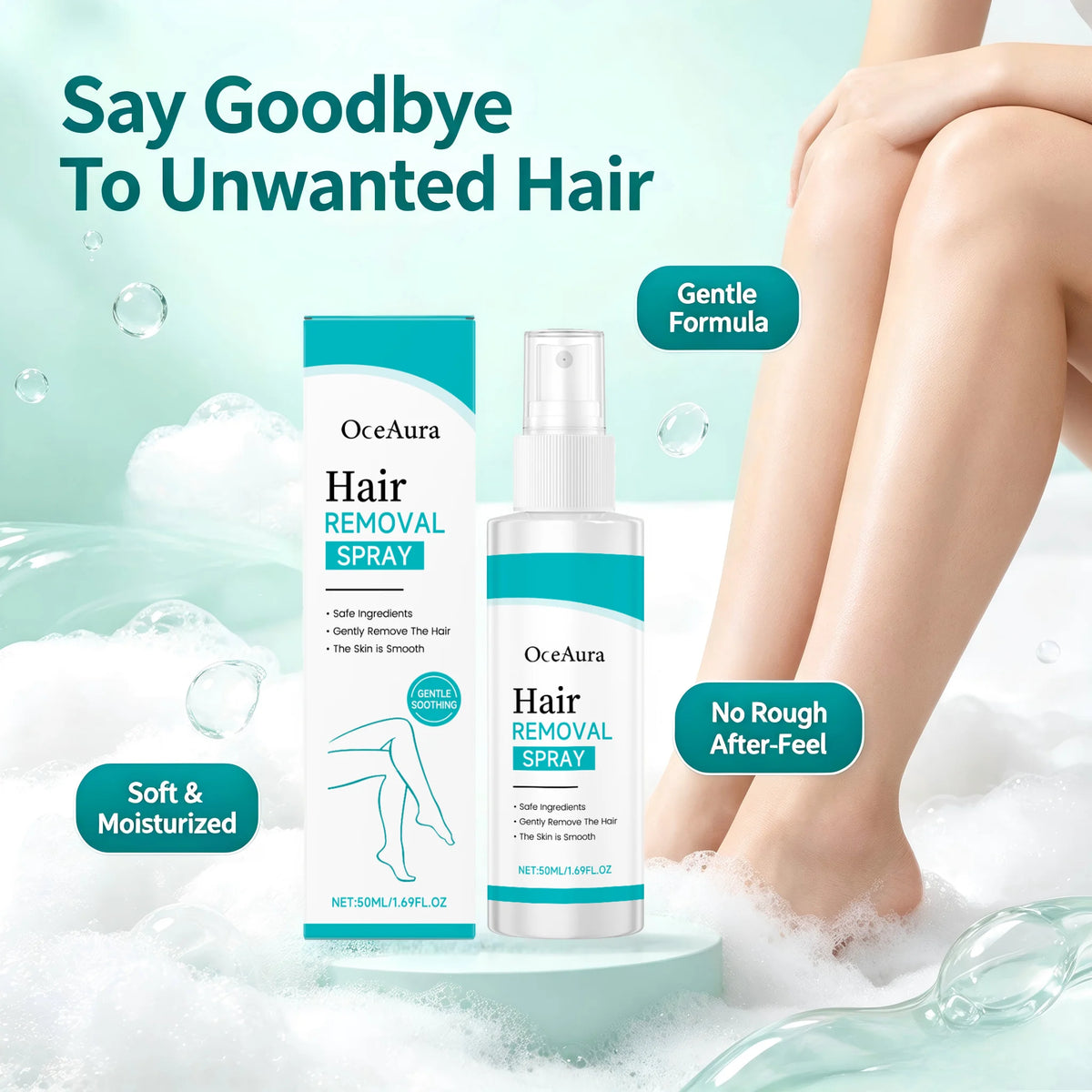 Painless Body Hair Removal Spray for Smooth Skin