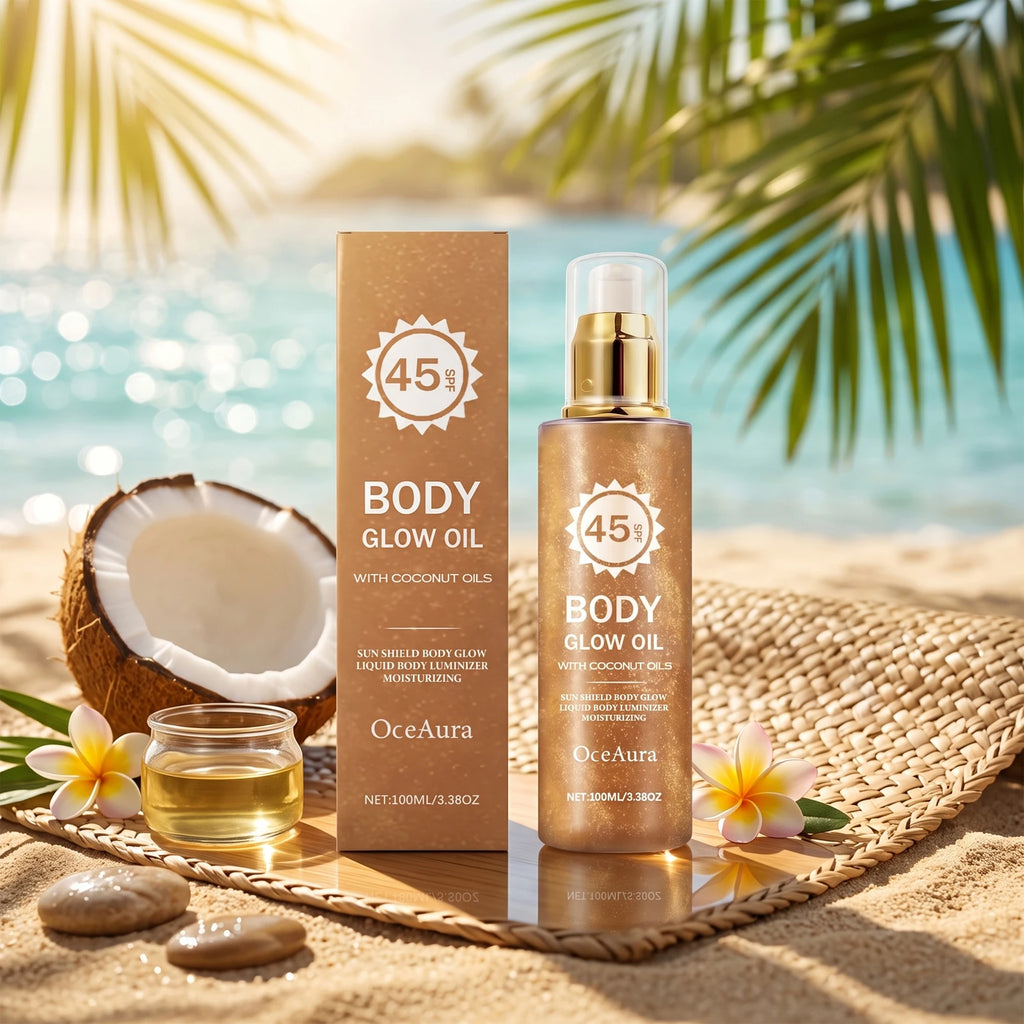 SPF 45 Shimmering Coconut Body Oil Sunscreen