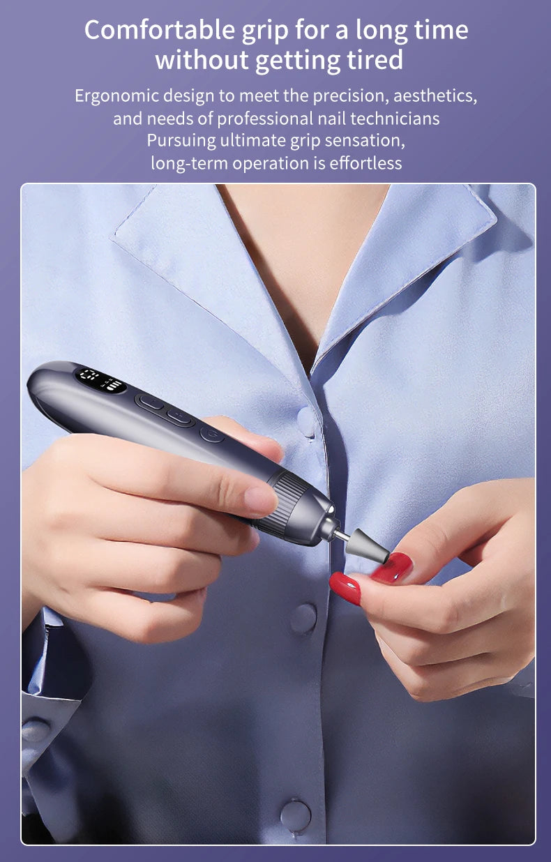 Professional Electric Manicure and Pedicure Nail Drill Set - 15