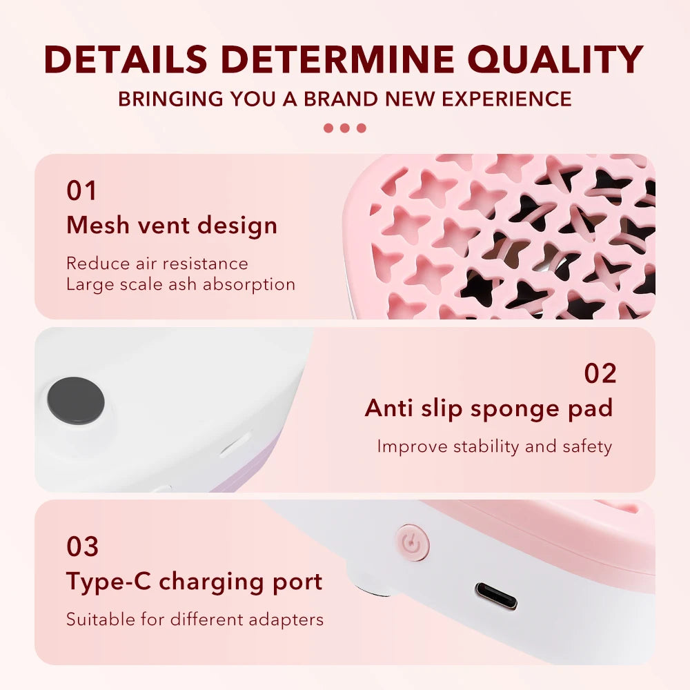 USB Powered Nail Dust Collector for Manicures