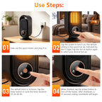 Portable Ceramic Space Heater with Touch Control and Timer