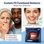 Custom-Fit Silicone Denture Set for Natural Smile and Comfort