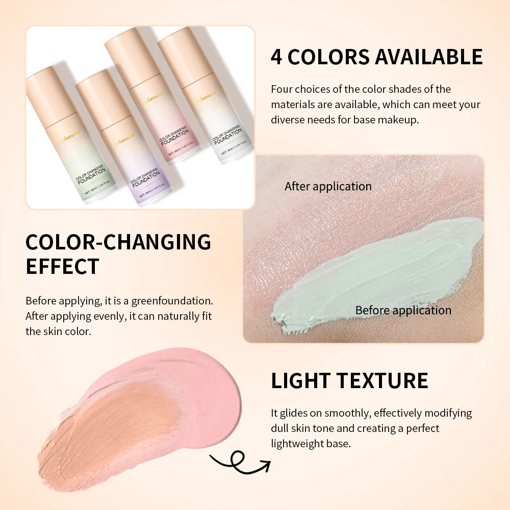 Color-Changing Liquid Foundation for Flawless Radiant Skin