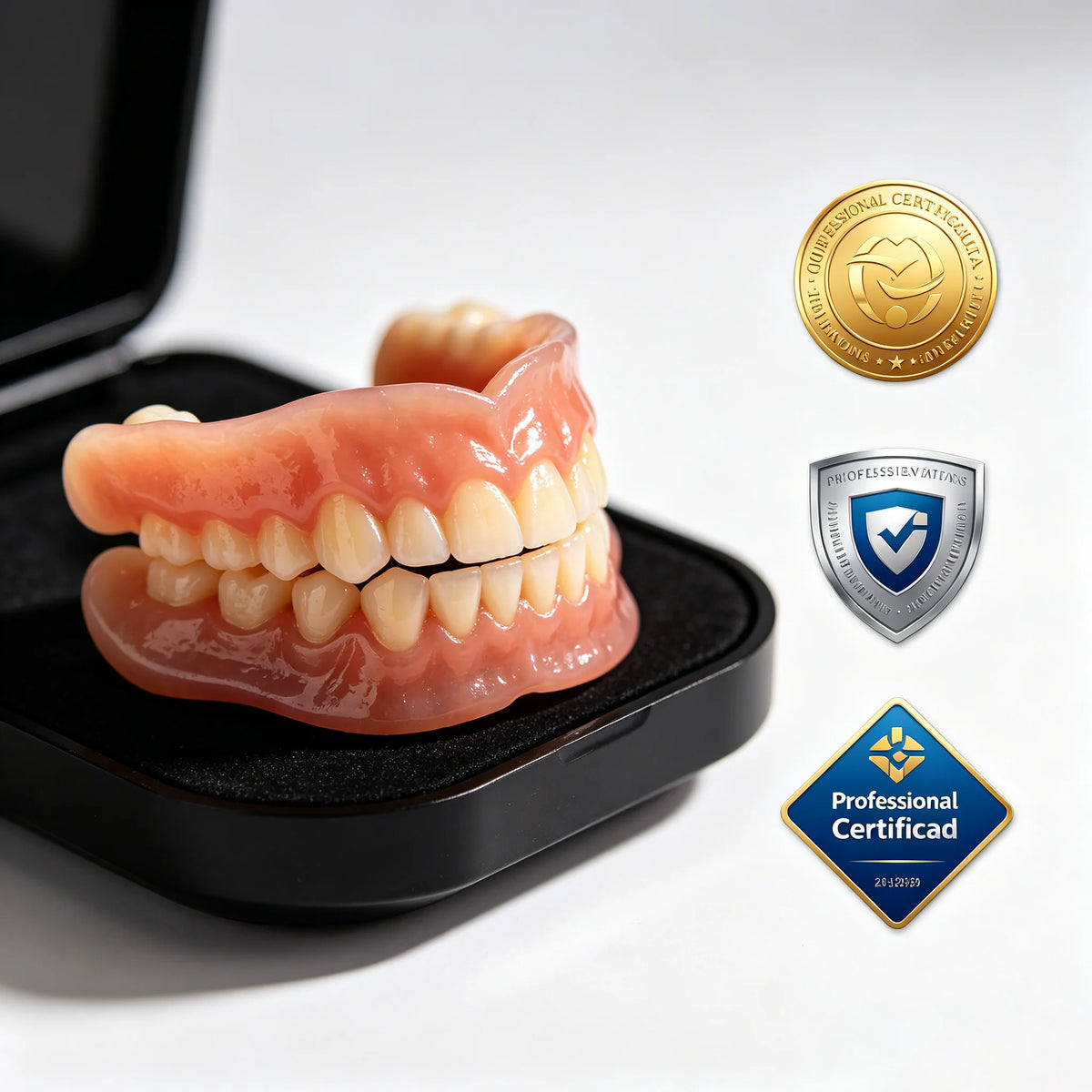 Instant Comfort Silicone Denture Set for Natural Looking Smile