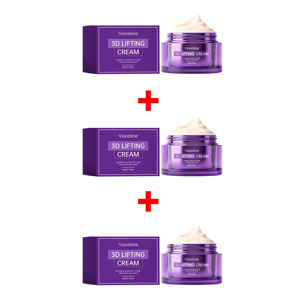 3D Face and Neck Firming Lifting Cream for Fine Lines
