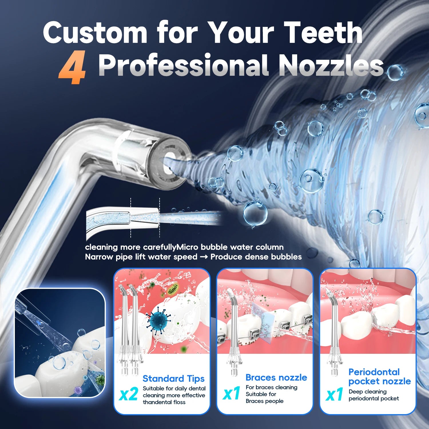 Portable Cordless Water Flosser for Deep Teeth Cleaning - 4