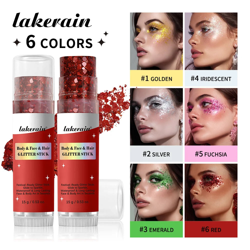 Waterproof Glitter Shimmer Stick for Face and Body - 1