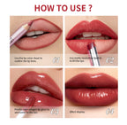 All-in-One Travel Lip Makeup Set with Liner, Lipstick, and Gloss