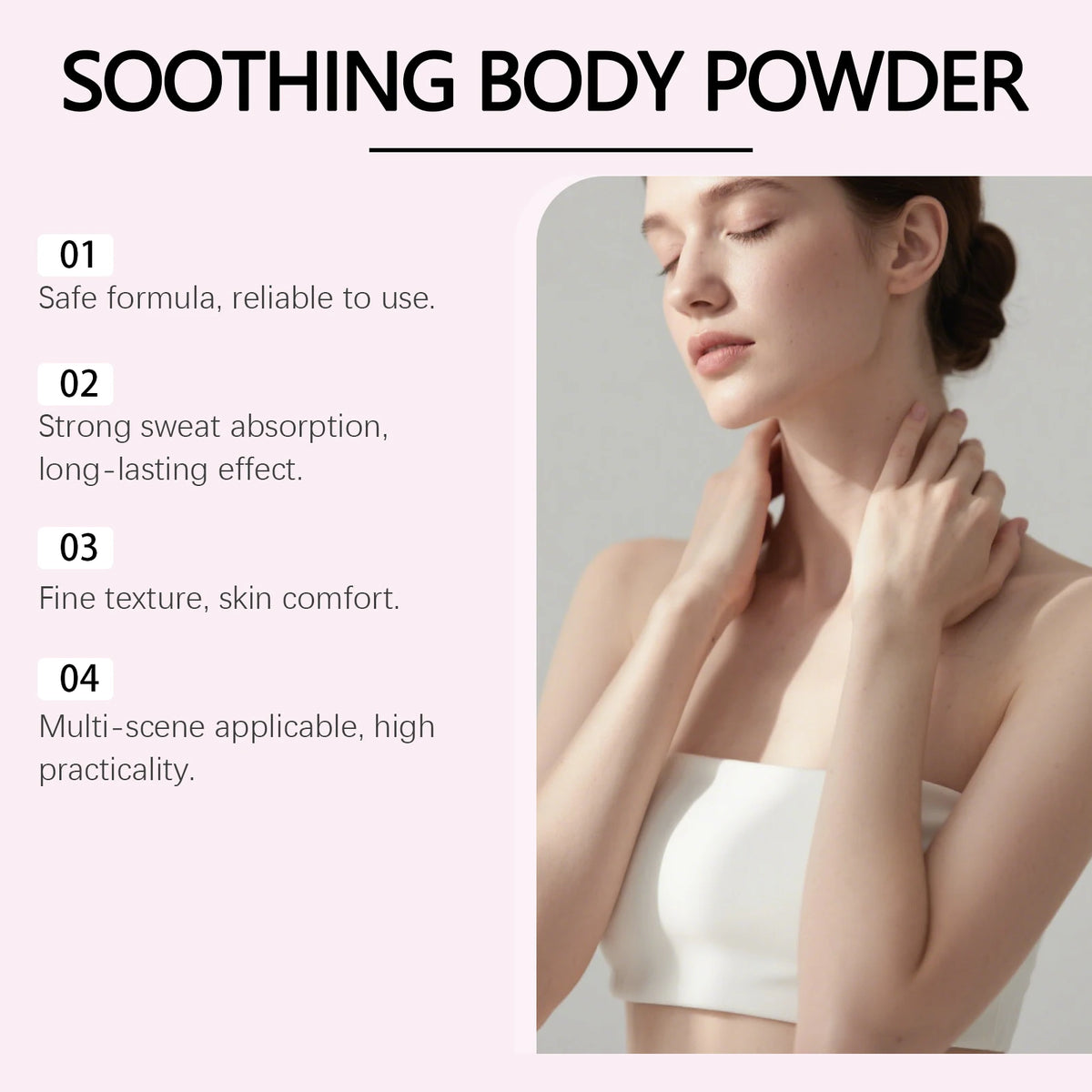 All-Over Sweat-Wicking Body Powder for Anti-Chafing and Freshness