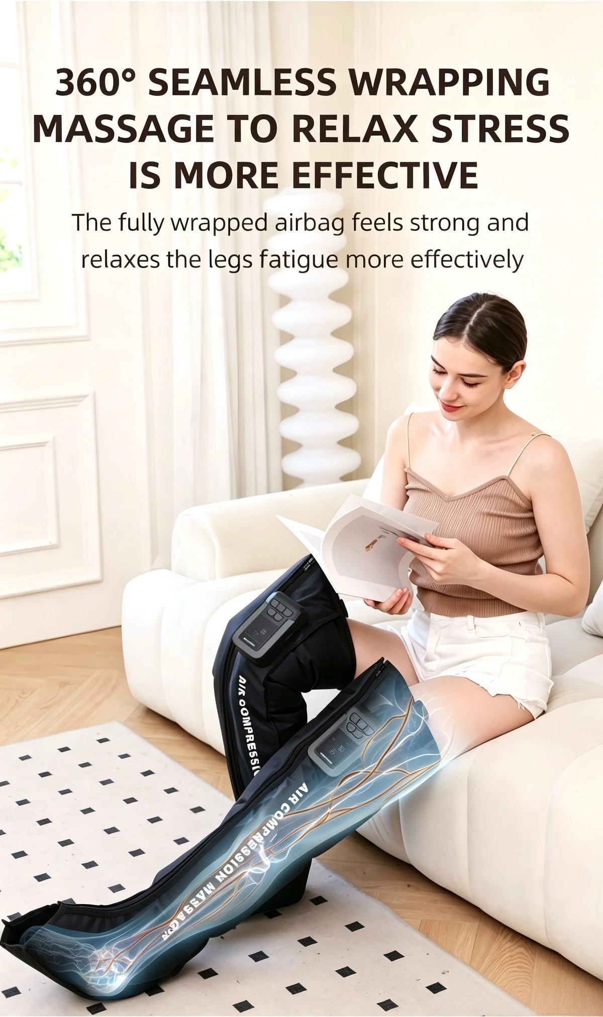 Full Leg Air Compression Massager for Recovery and Circulation