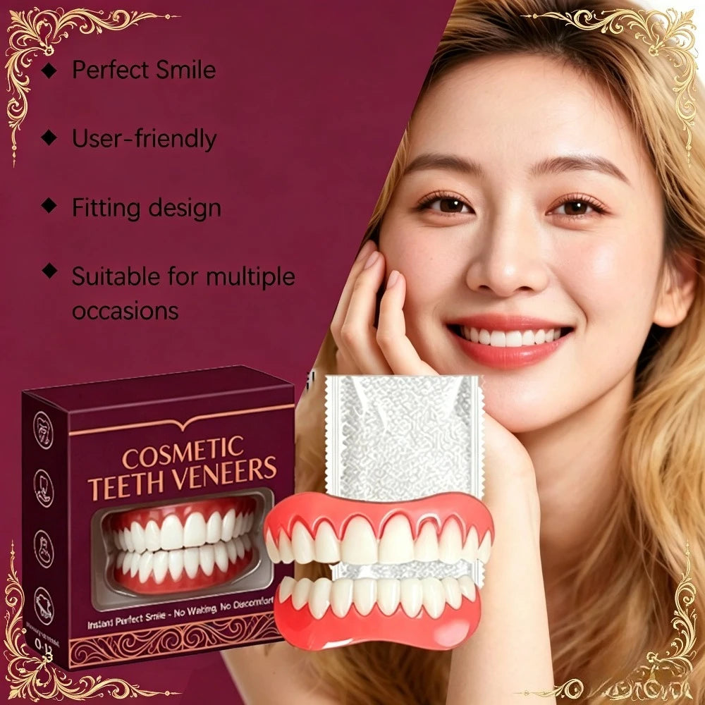 Instant Cosmetic Smile Veneers for Upper and Lower Teeth