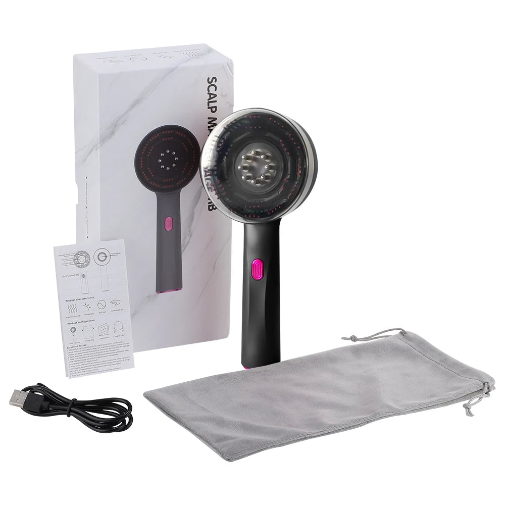 Electric Infrared Scalp Massager and Hair Growth Oil Applicator