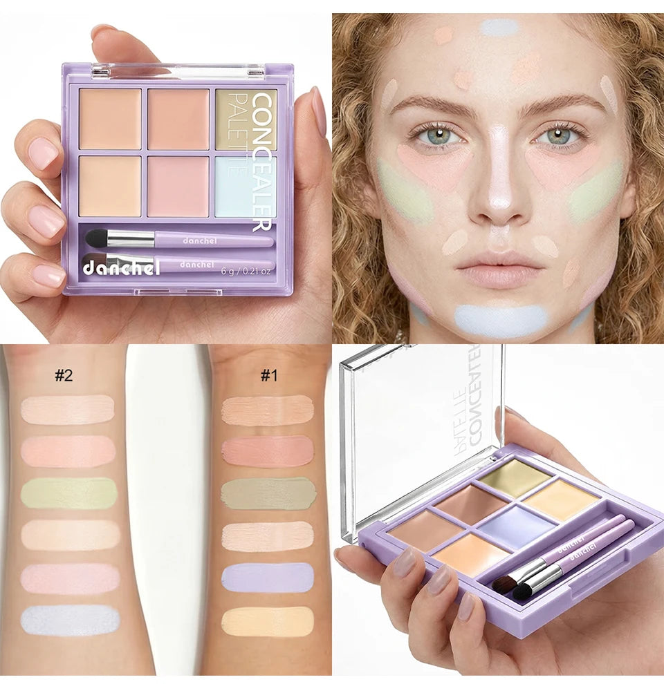 Multi-Shade Face Concealer and Color Correction Palette - 17