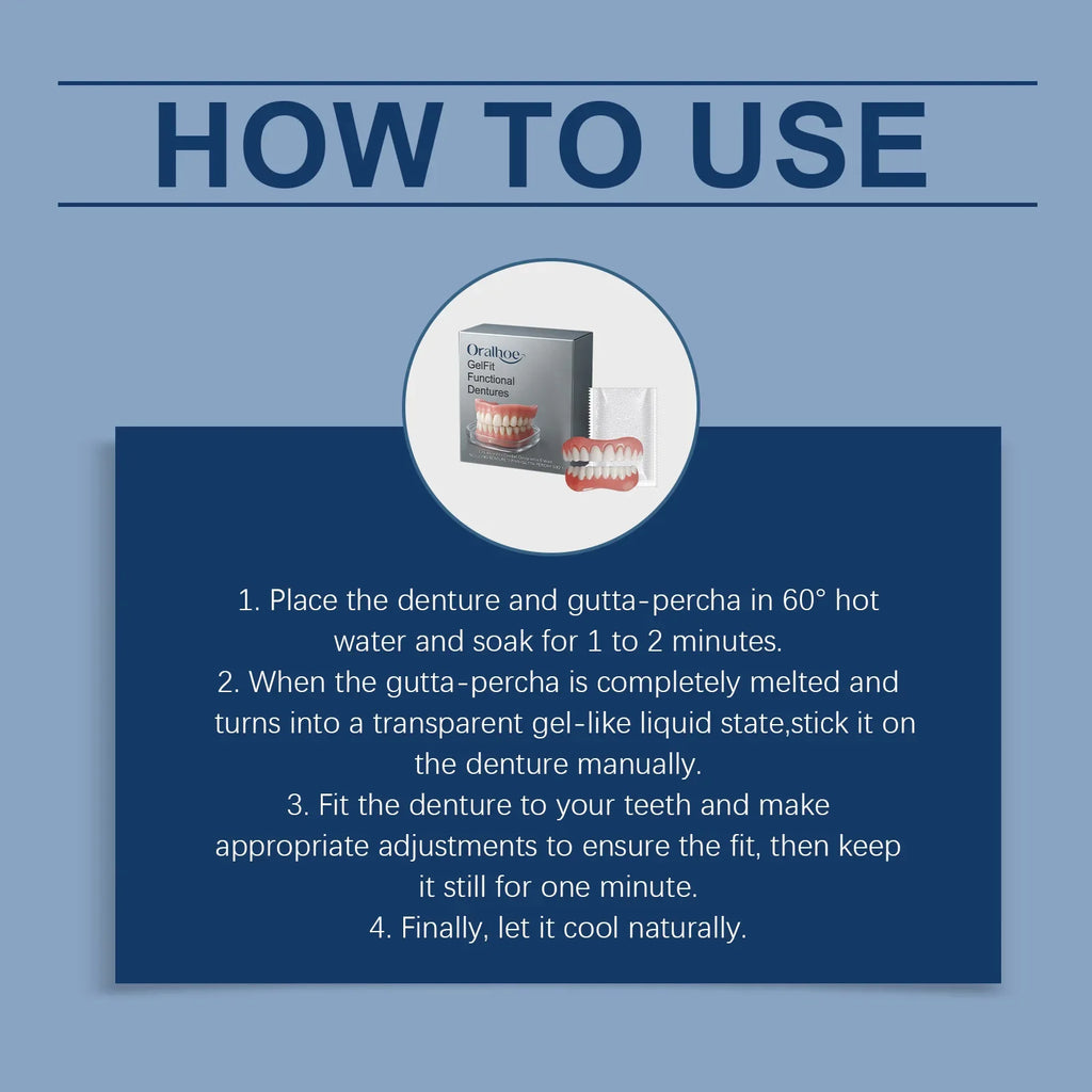 Temporary Cosmetic Denture Kit for Missing Teeth and Gaps