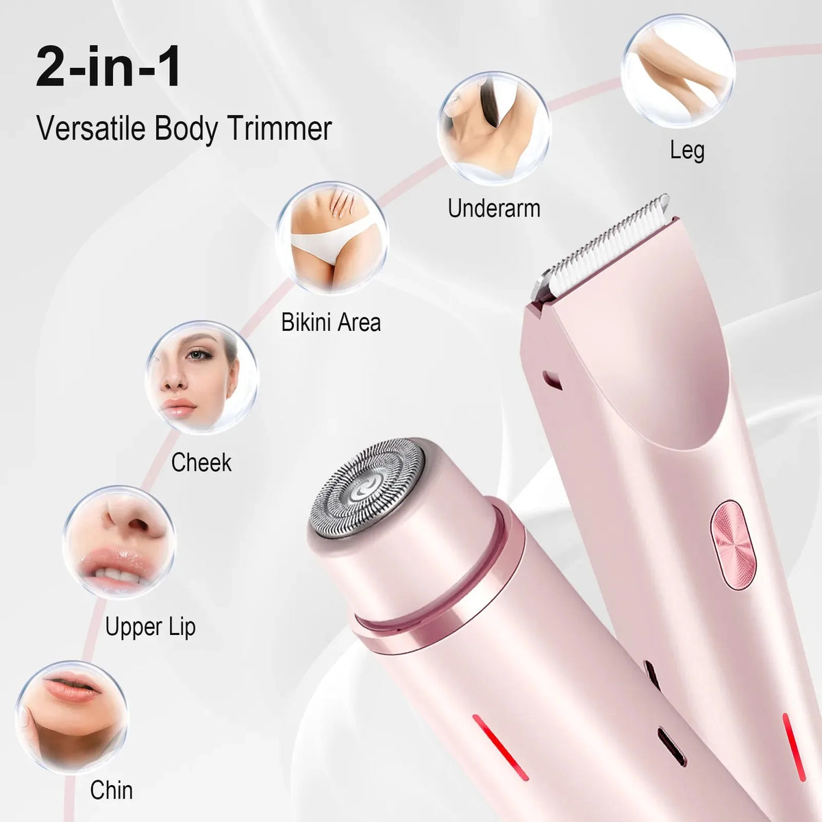 2-in-1 Waterproof Electric Shaver for Women