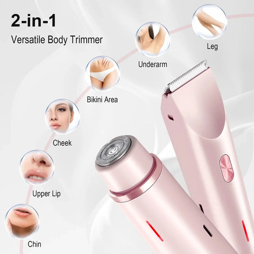 2-in-1 Waterproof Electric Shaver for Women