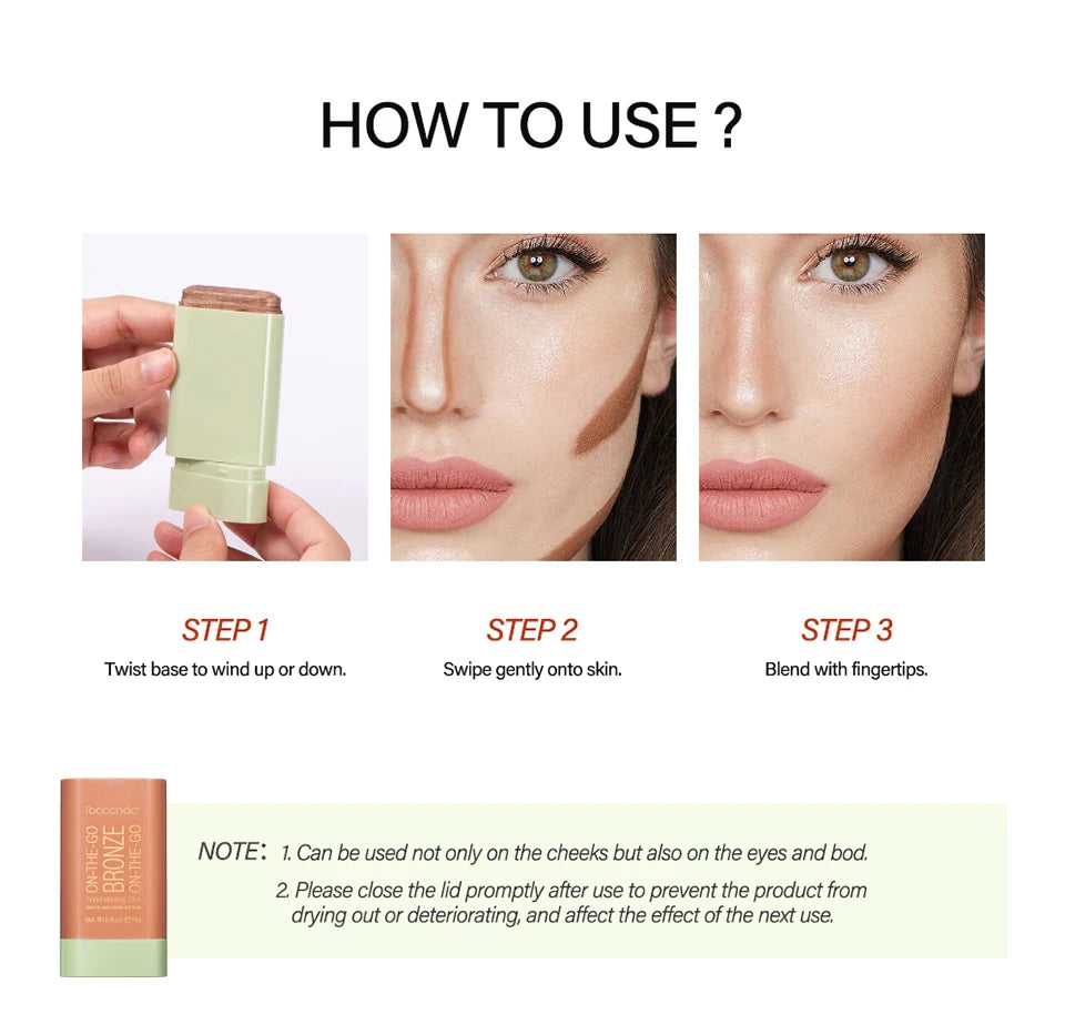 Multi-Purpose Waterproof Contour and Bronzer Stick