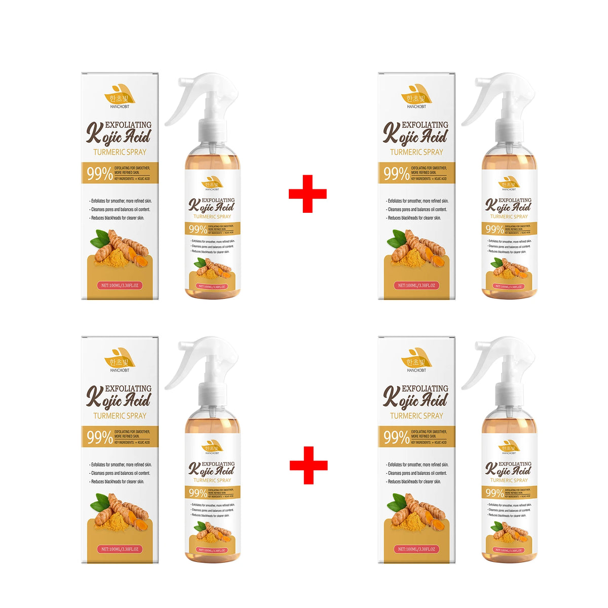 Kojic Acid Turmeric Exfoliating Facial Mist for Brightening Skin