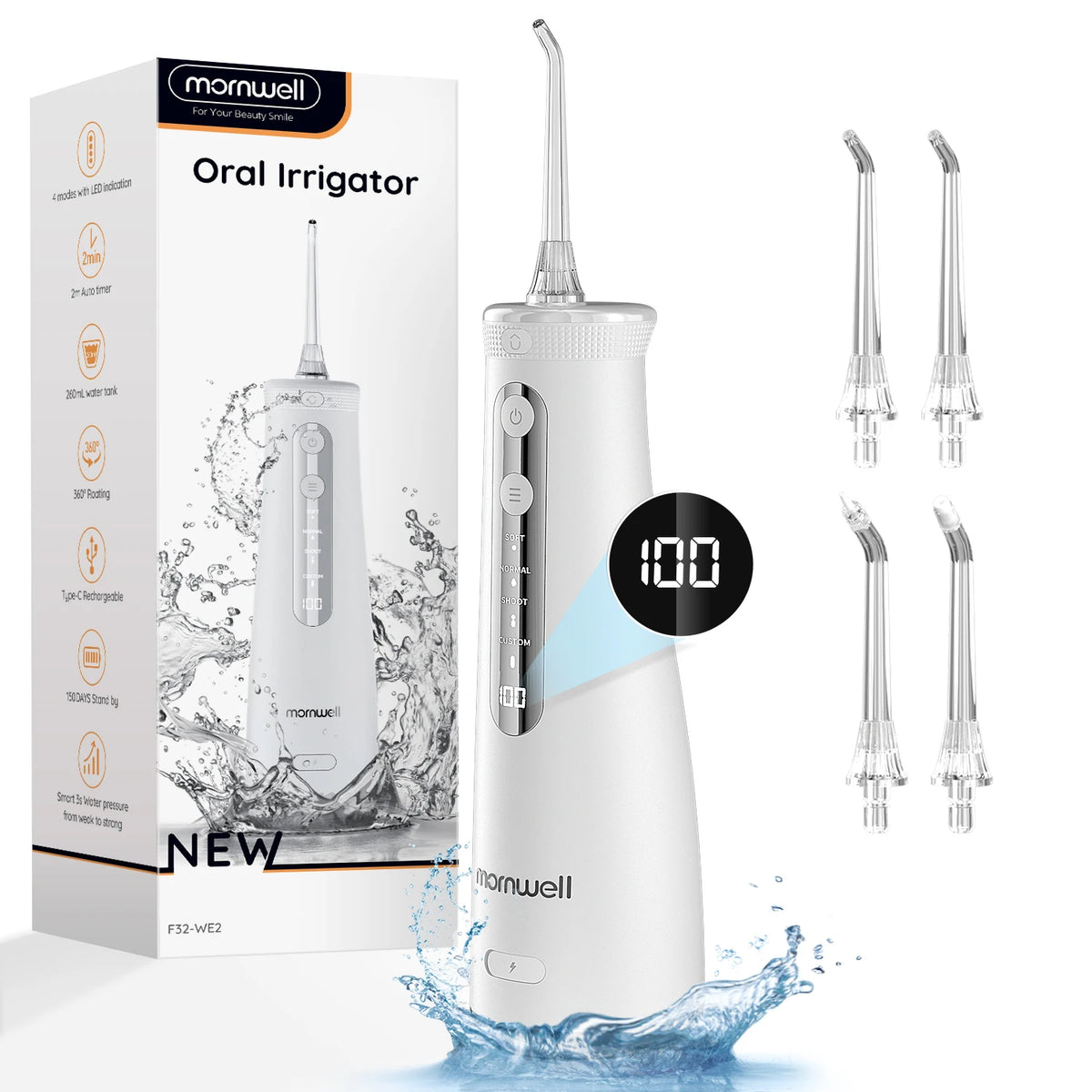 Portable Cordless Water Flosser for Teeth Cleaning
