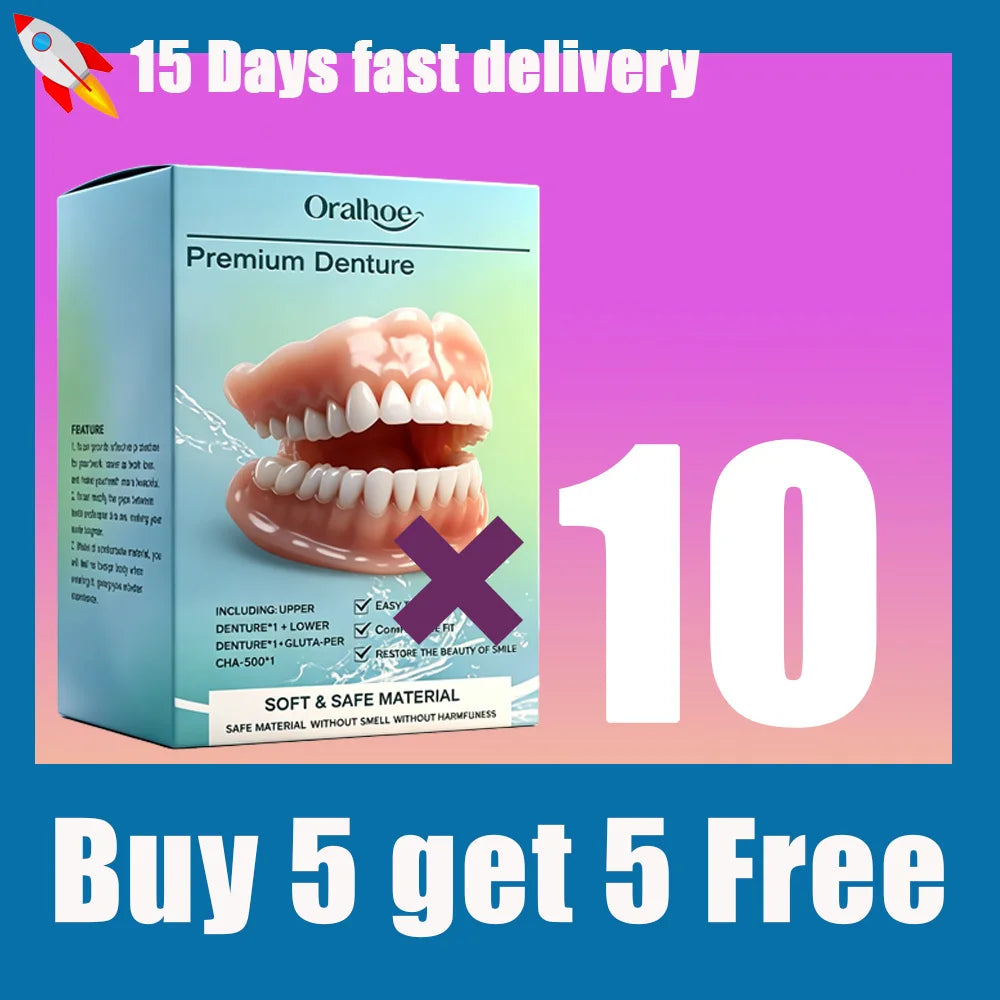 Adjustable Cosmetic Denture Set for Instant Smile Enhancement