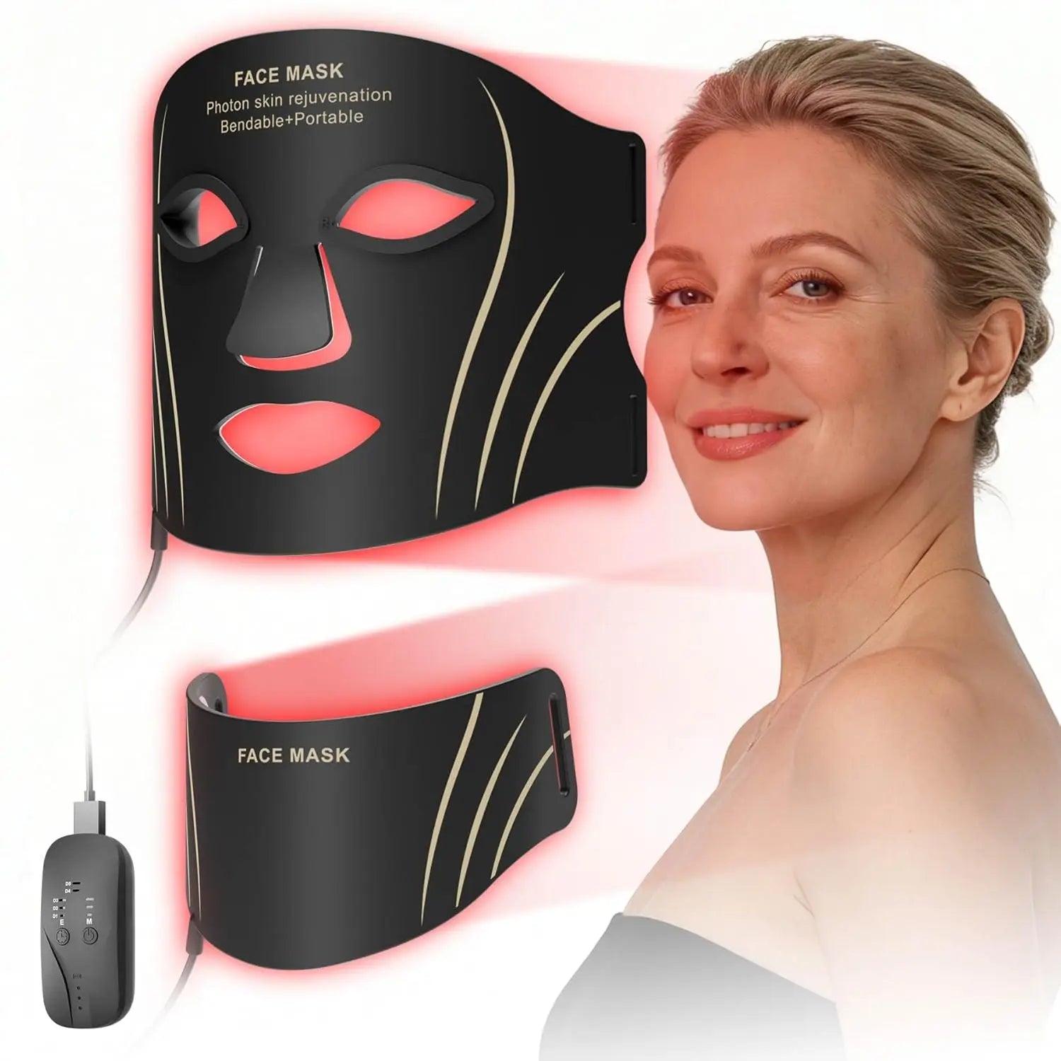 7-Color LED Face and Neck Rejuvenation Mask - 1