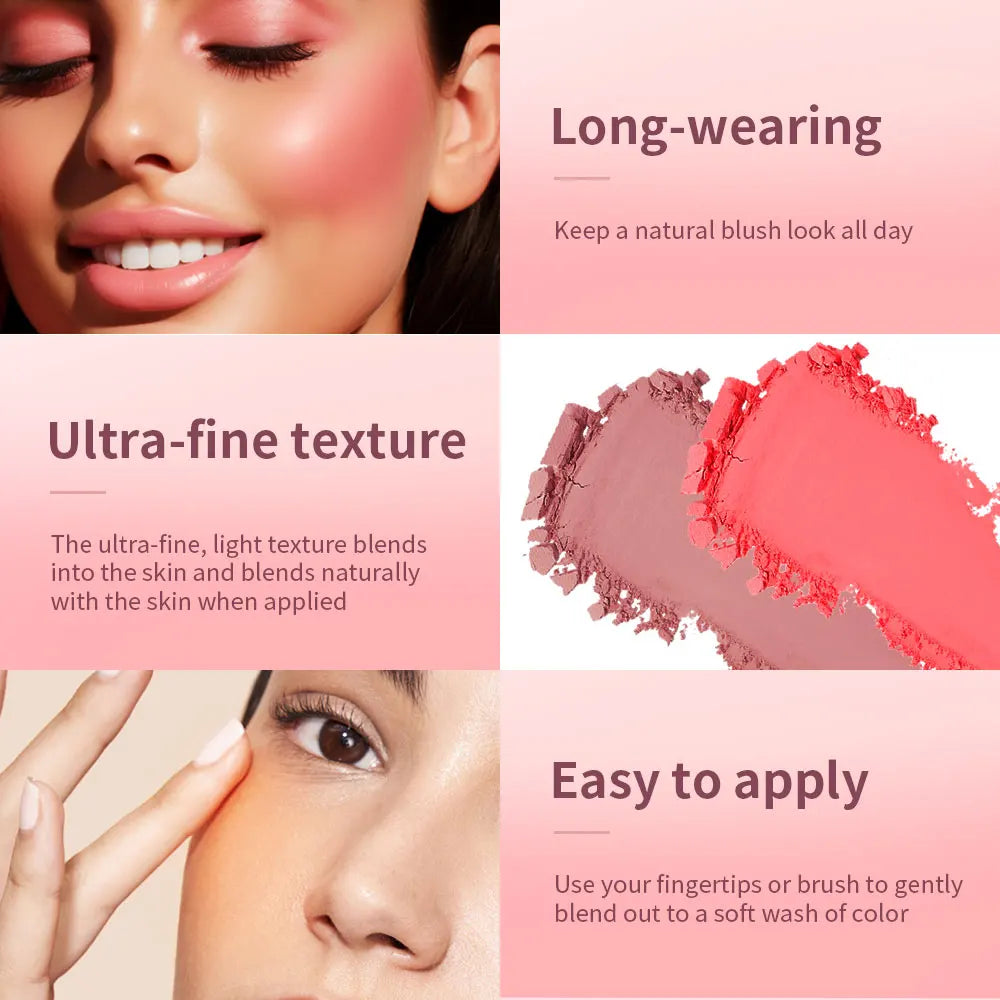 Matte Embossed Pigmented Face Blush Palette