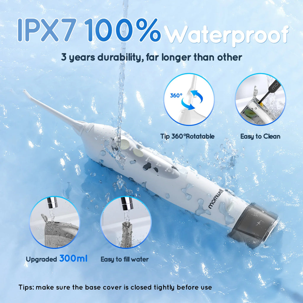 Portable Electric Water Flosser and Teeth Whitening Kit