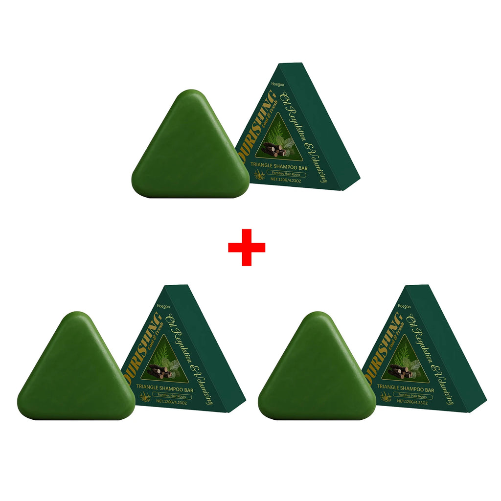 Herbal Triangle Hair Growth and Oil Control Shampoo Bar