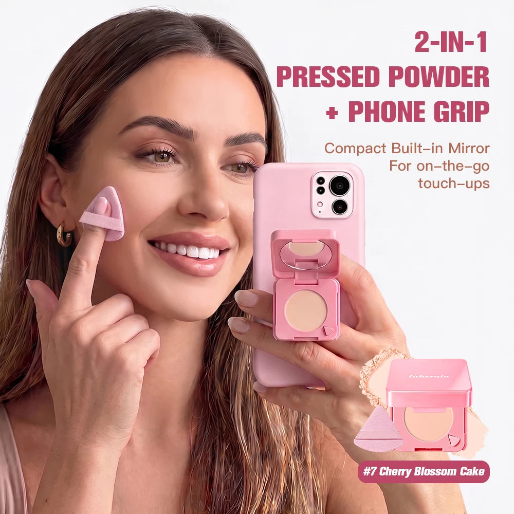 2-in-1 Oil-Control Pressed Setting Powder with Integrated Phone Grip