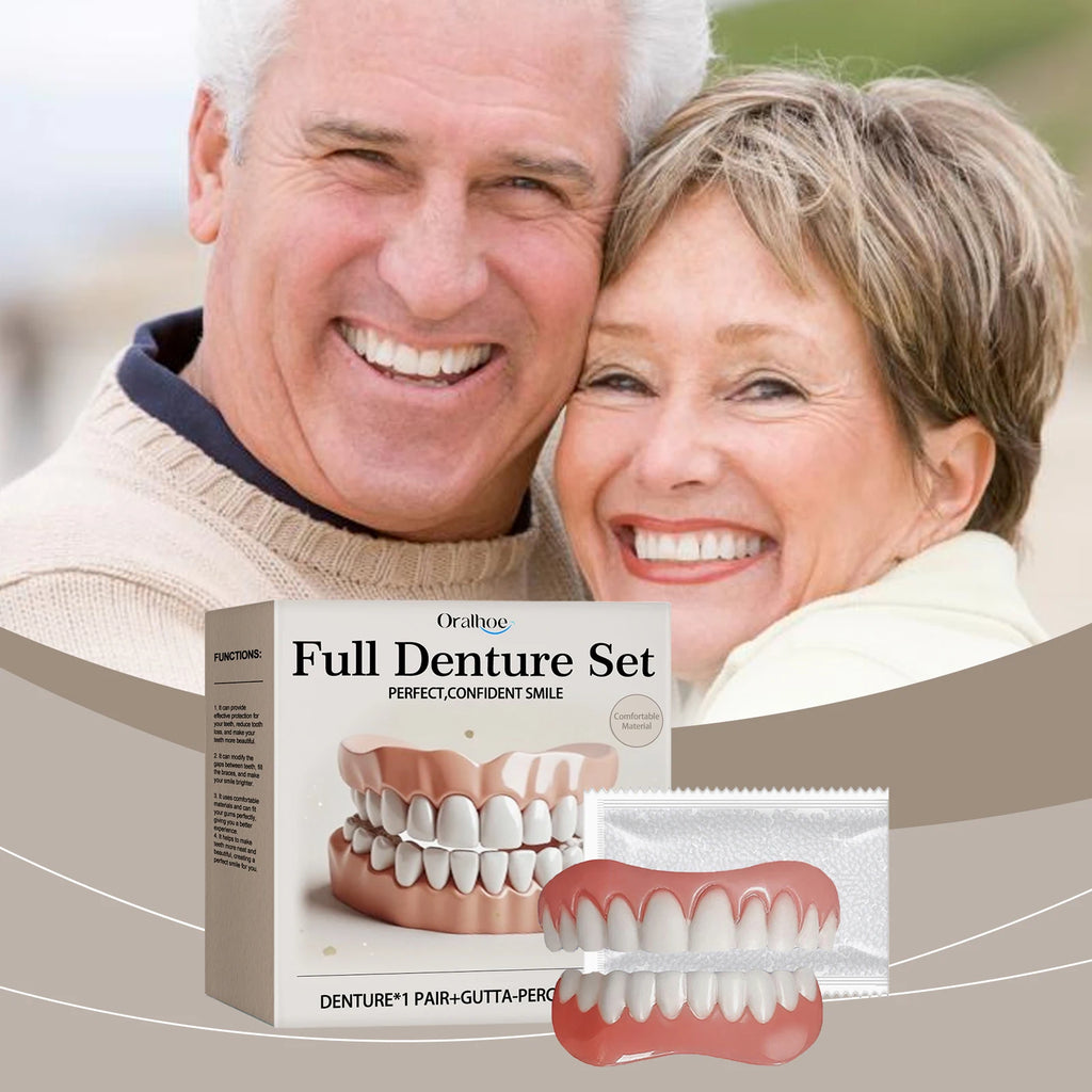 Temporary Silicone Cosmetic Denture Set for Smile Restoration
