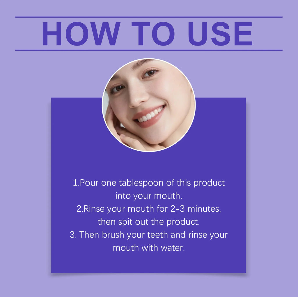 Portable Single-Use Purple Mouthwash Sachets for Fresh Breath