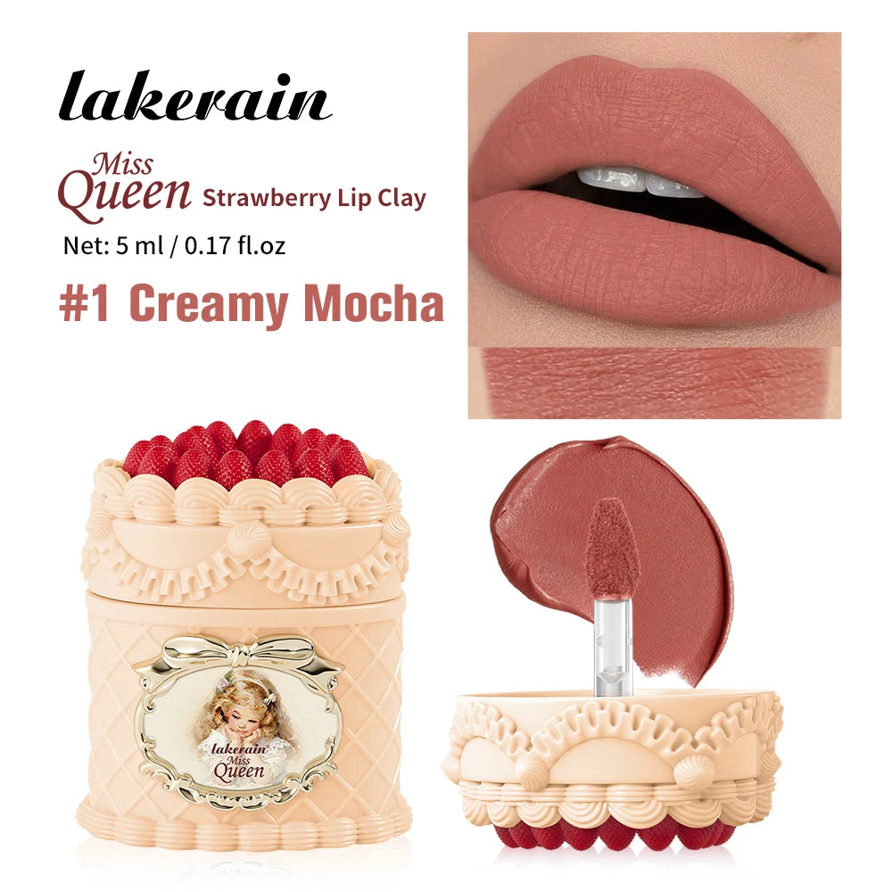 Velvet Matte Strawberry Lip Cream for Long-Lasting Hydration - 24