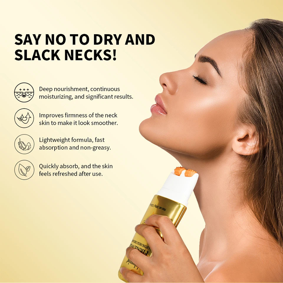 Firming and Lifting Neck Cream with Integrated Massage Roller