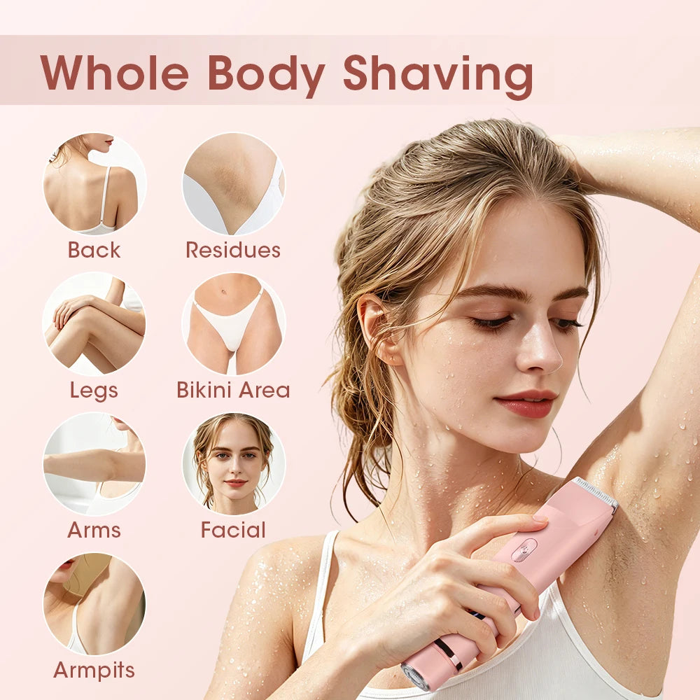Waterproof Cordless Electric Shaver for Women