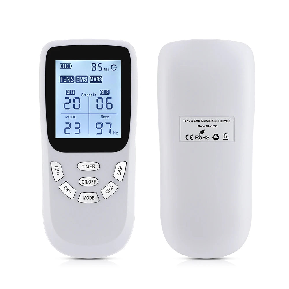 36-Mode Rechargeable TENS & EMS Muscle Stimulator Massager