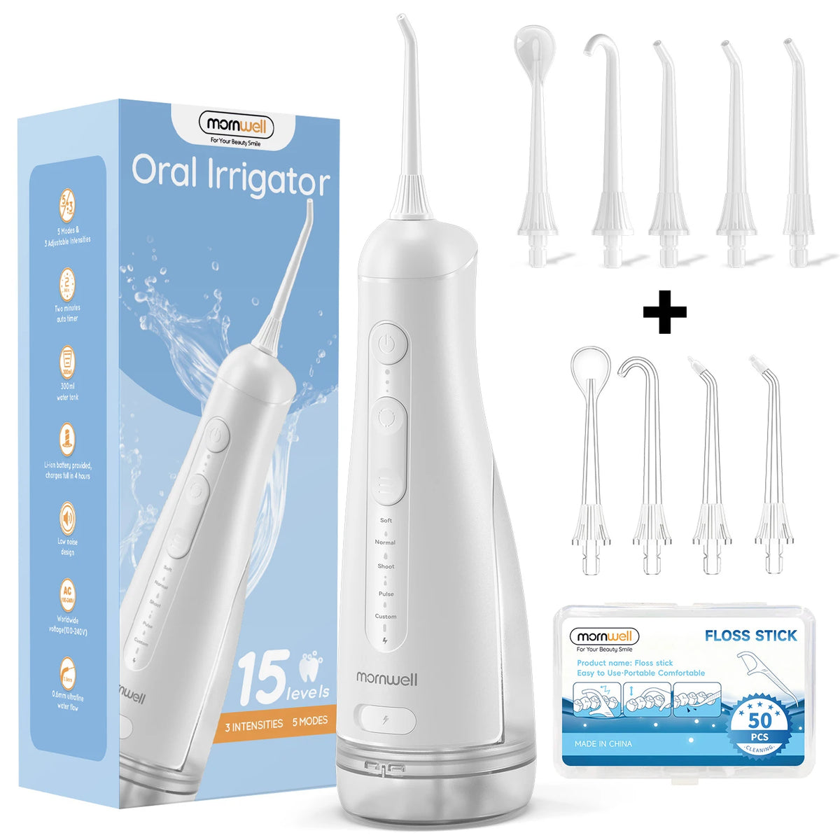 Portable Cordless Water Flosser for Teeth and Braces