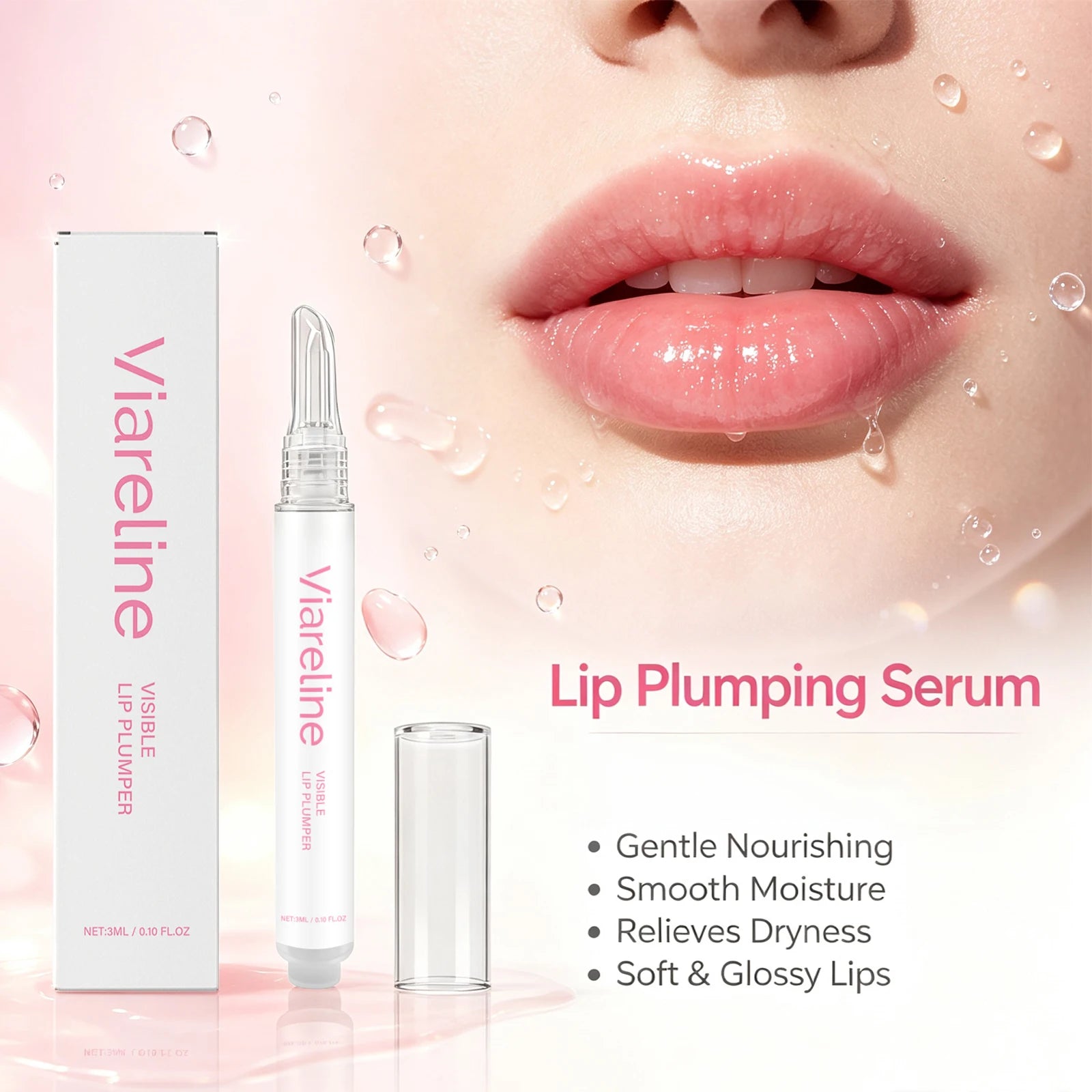 Hydrating Lip Plumper Serum for Smooth Fine-Line Free Lips - 3