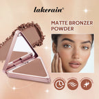 Matte Bronzer Powder for Long-Lasting Waterproof Face Contouring