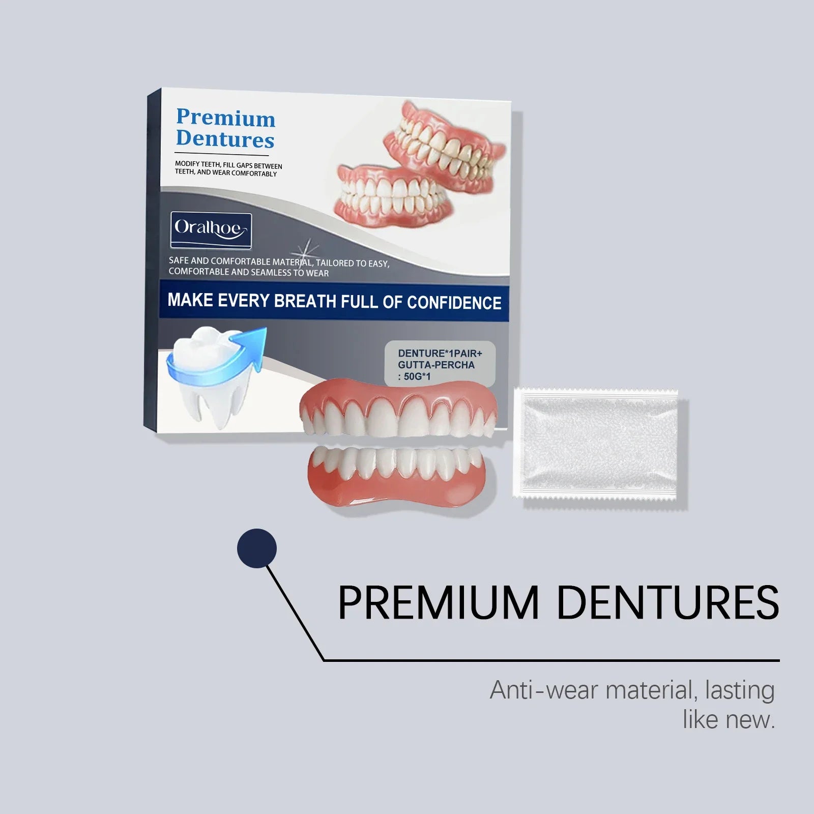 Instant Smile Cosmetic Denture Fitting Kit for Natural Teeth Alignment - 11