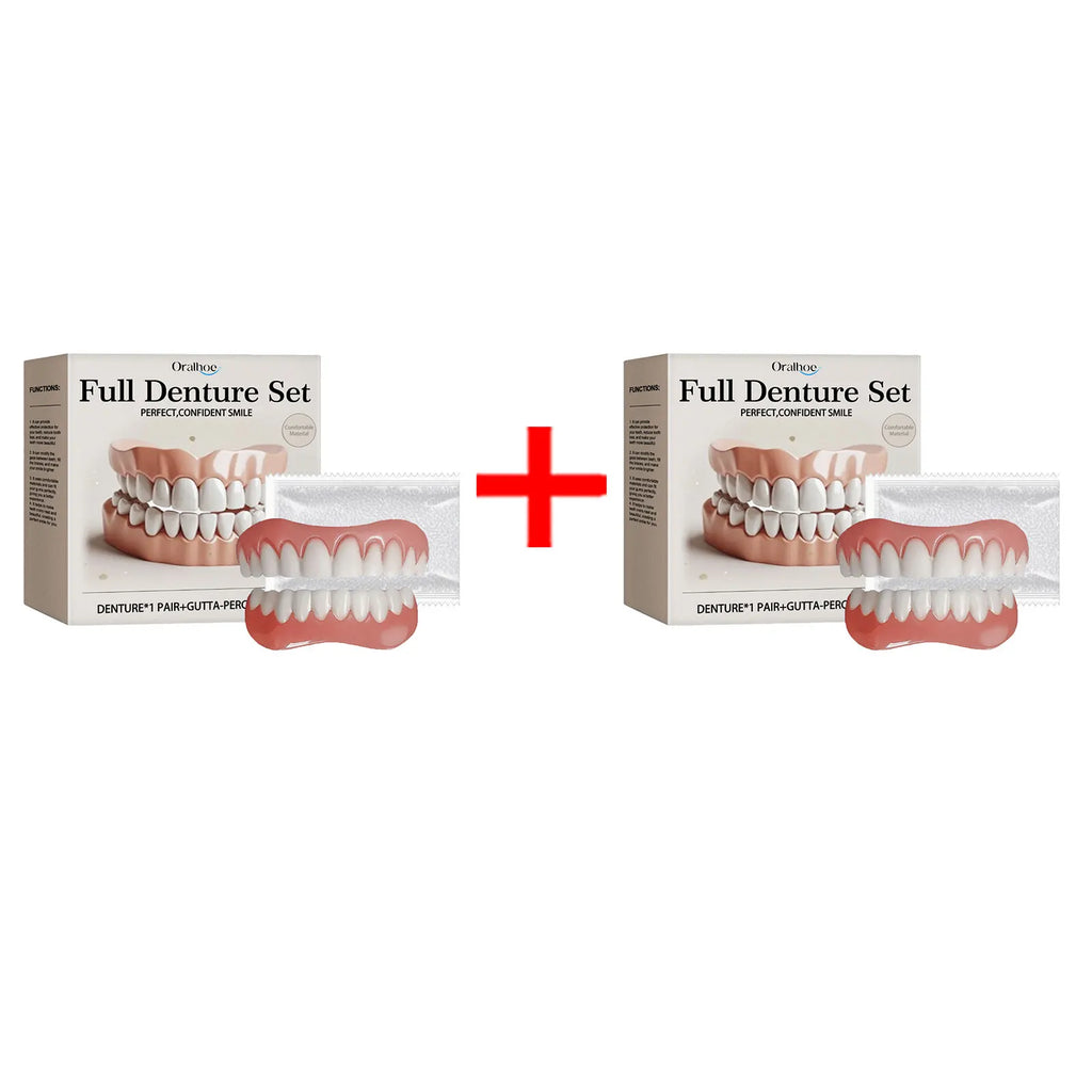 Temporary Silicone Cosmetic Denture Set for Smile Restoration