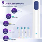 Rotating Electric Toothbrush with 5 Modes and 4 Replacement Heads