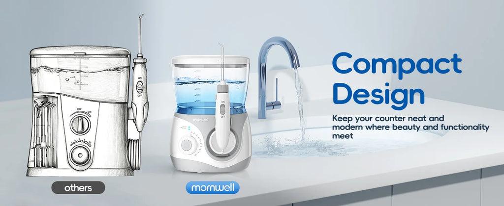 Electric Water Flosser for Teeth with 8 Multi-Function Nozzles