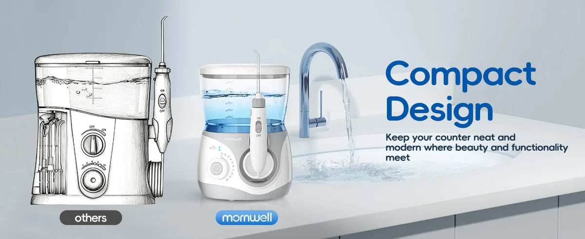Electric Water Flosser for Teeth with 8 Multi-Function Nozzles