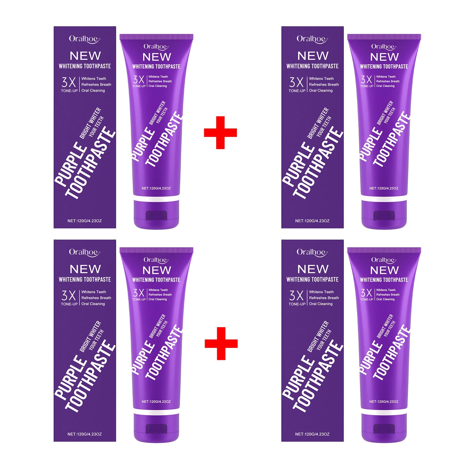 Purple Teeth Whitening Toothpaste for Stain Removal - 16