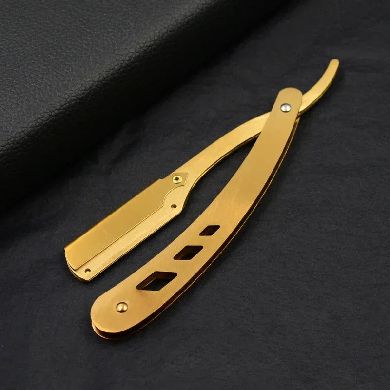 Professional Stainless Steel Folding Straight Edge Barber Razor
