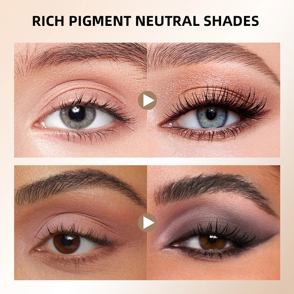 6-Color Matte Eyeshadow Palette for Natural and Smokey Eye Looks - 4